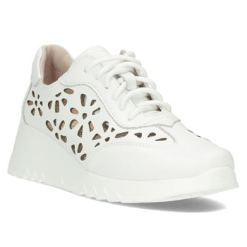 Bílé kožené sneakersy Filippo DP4690/23 WH