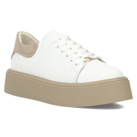 Bílé kožené sneakersy Filippo DP6119/24 WH