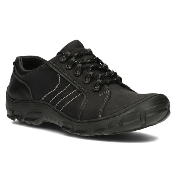 Černé kožené boty Filippo 904
