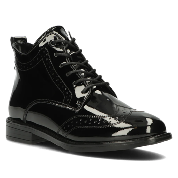 Černě kožené kotníkové boty Filippo DBT4732/23 BK