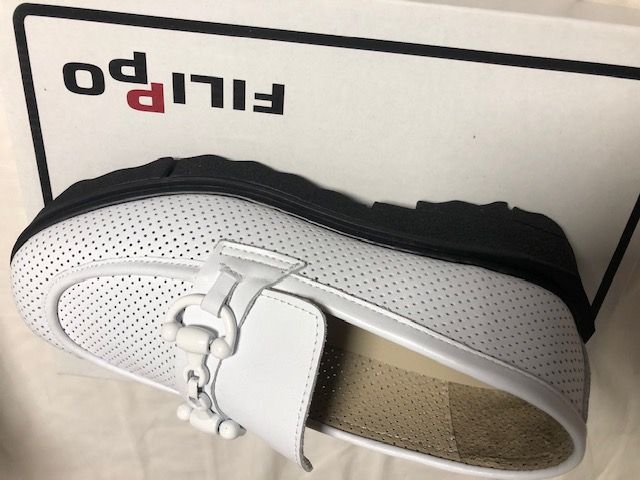 Bílé kožené boty Filippo DP3910/22 WH