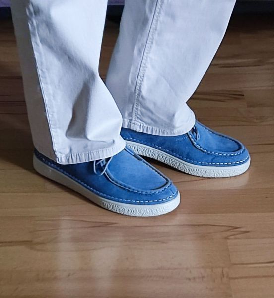 Modré kožené polobotky Filippo DP7604/26 BL