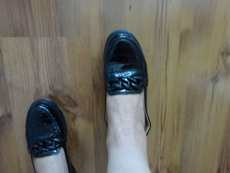 Černé kožené polobotky DP4128/24 BK