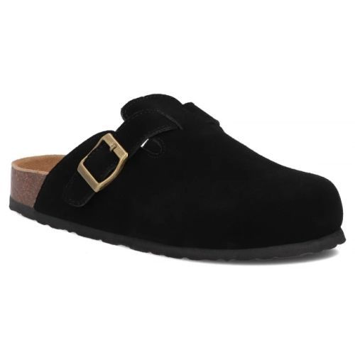Černé kožené pantofle Filippo DK7918/26 BK
