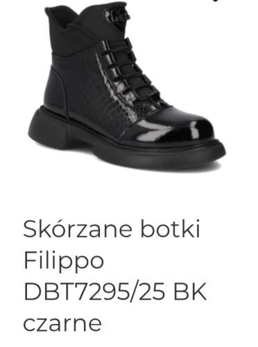 Černé kožené kotníkové boty Filippo DBT6568/25 BK