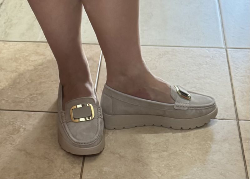 Béžové kožené mokasíny Filippo DP7056/25 BE