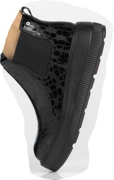 Černě kožené kotníkové boty Filippo DBT6376/24 BK