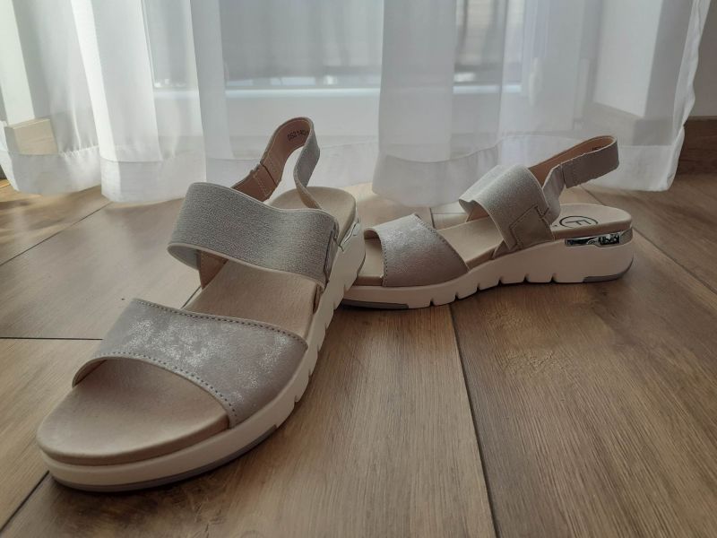 Stříbrné kožené sandály Filippo DS2140/21 SI