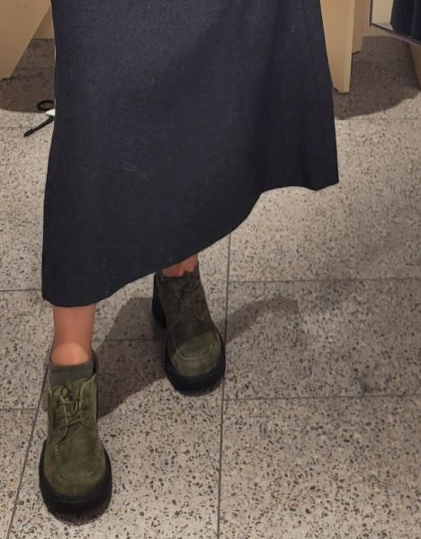 Khaki kožené polobotky Filippo DP4919/23 KH